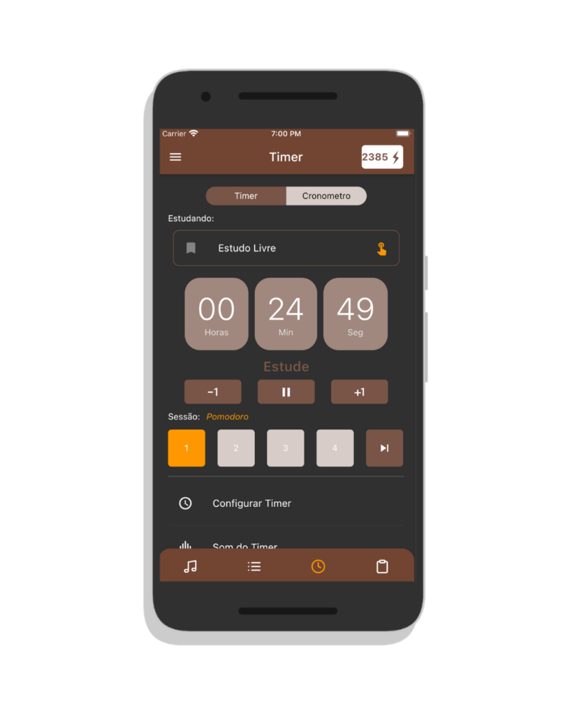 timer para estudo da musica